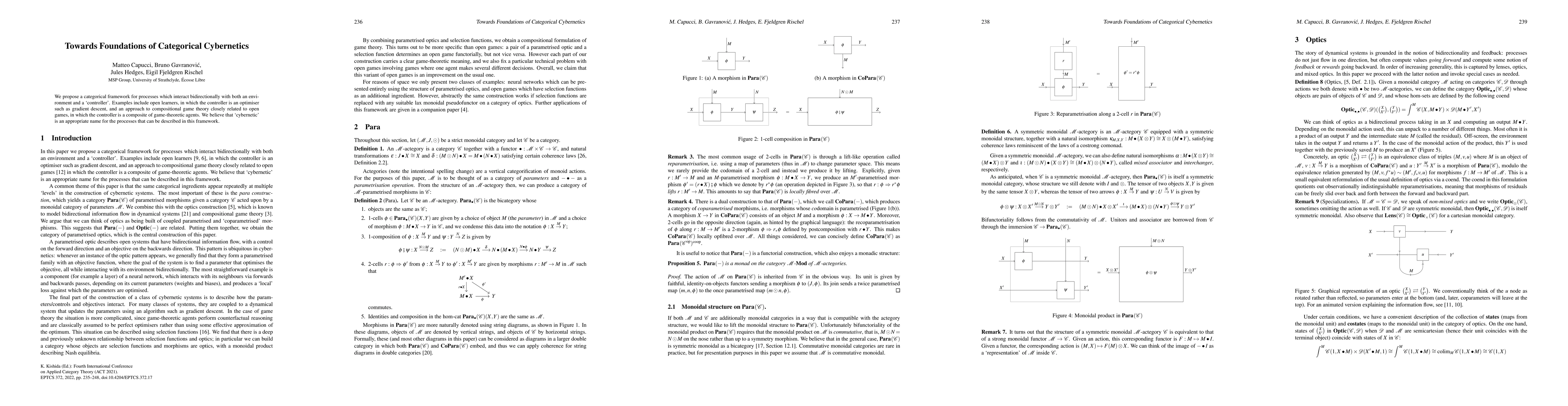 Thumbnail for Towards Foundations of Categorical Cybernetics