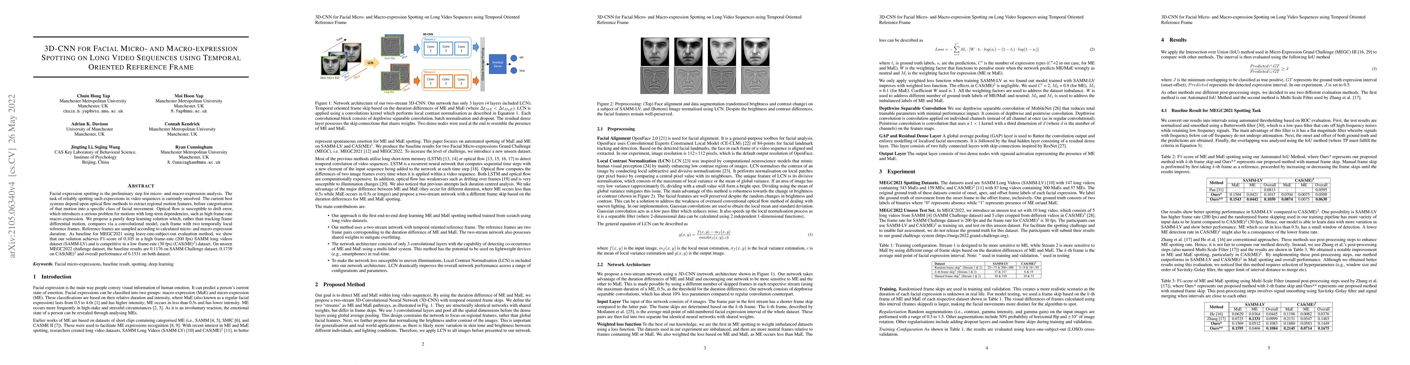 Thumbnail for 3D-CNN for Facial Micro- and Macro-expression Spotting on Long Video
  Sequences using Temporal Oriented Reference Frame