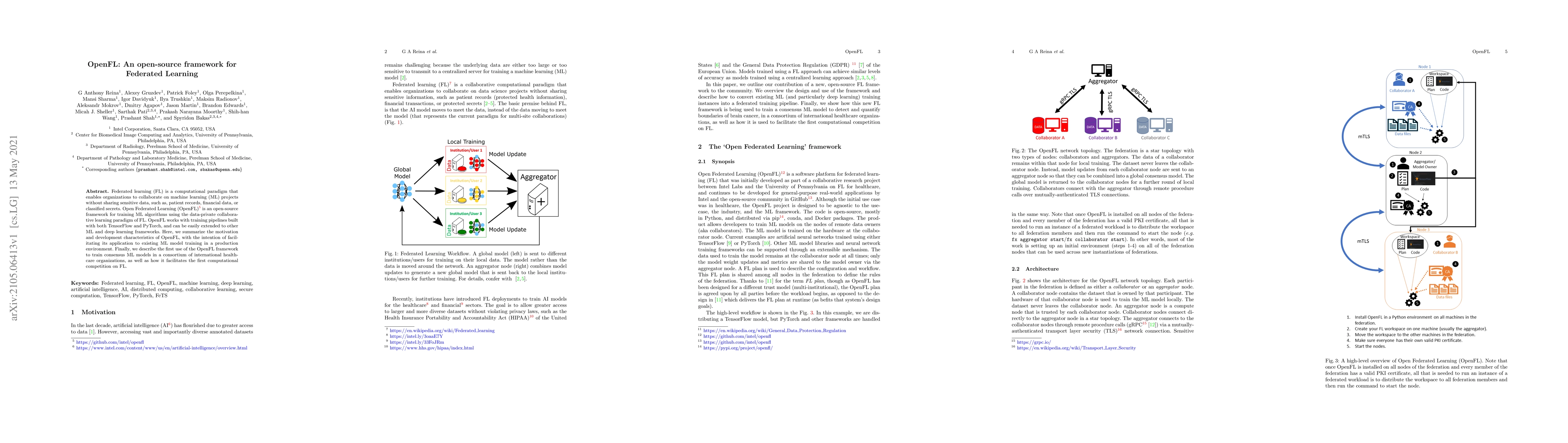 Thumbnail for OpenFL: An open-source framework for Federated Learning