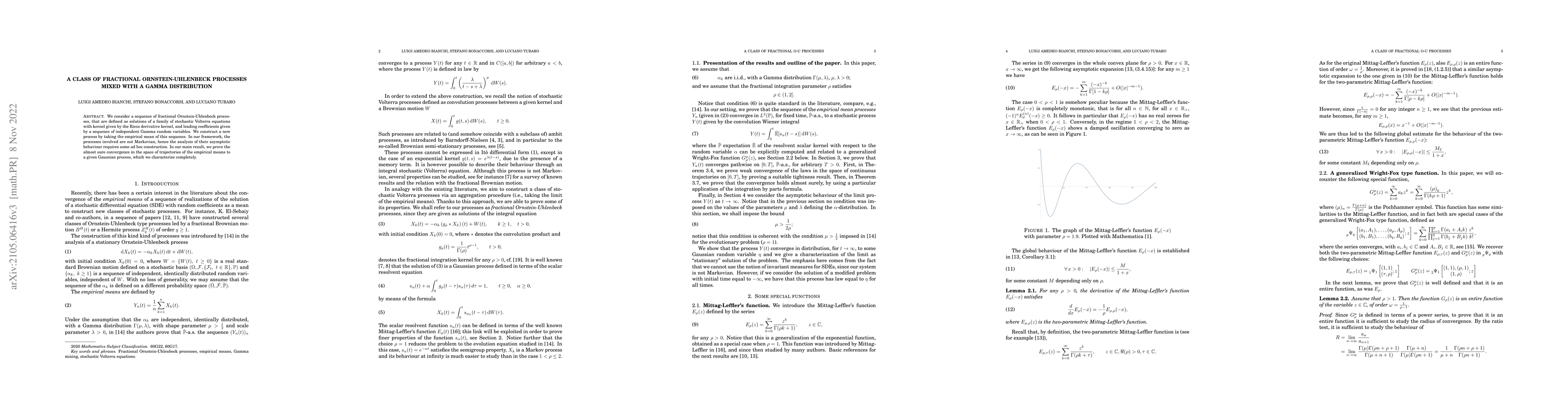 Thumbnail for A class of fractional Ornstein-Uhlenbeck processes mixed with a Gamma
  distribution