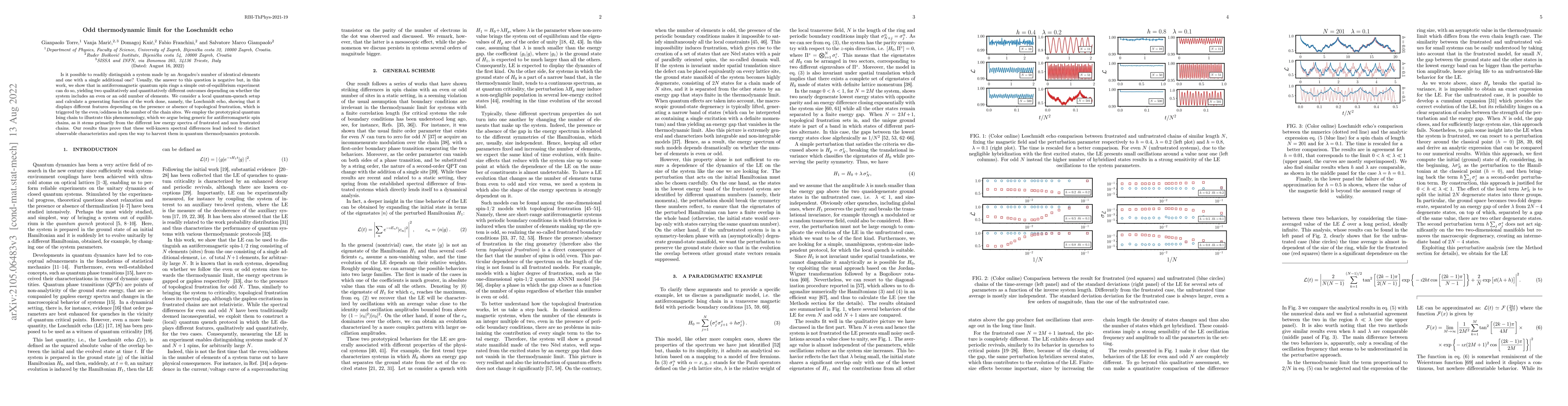Thumbnail for Odd thermodynamic limit for the Loschmidt echo
