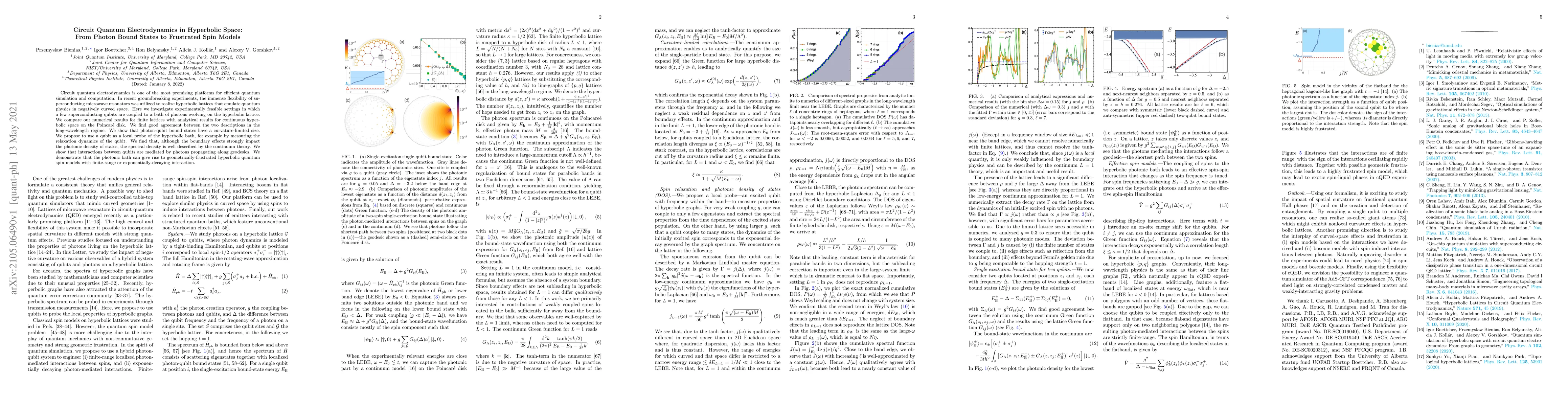 Thumbnail for Circuit Quantum Electrodynamics in Hyperbolic Space: From Photon Bound
  States to Frustrated Spin Models