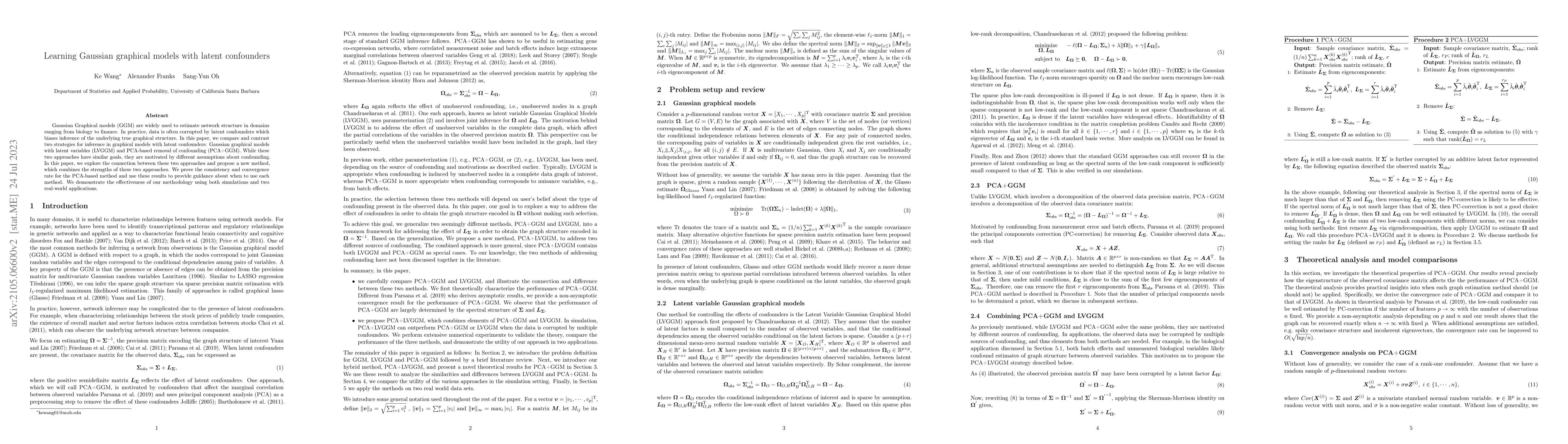 Thumbnail for Learning Gaussian Graphical Models with Latent Confounders