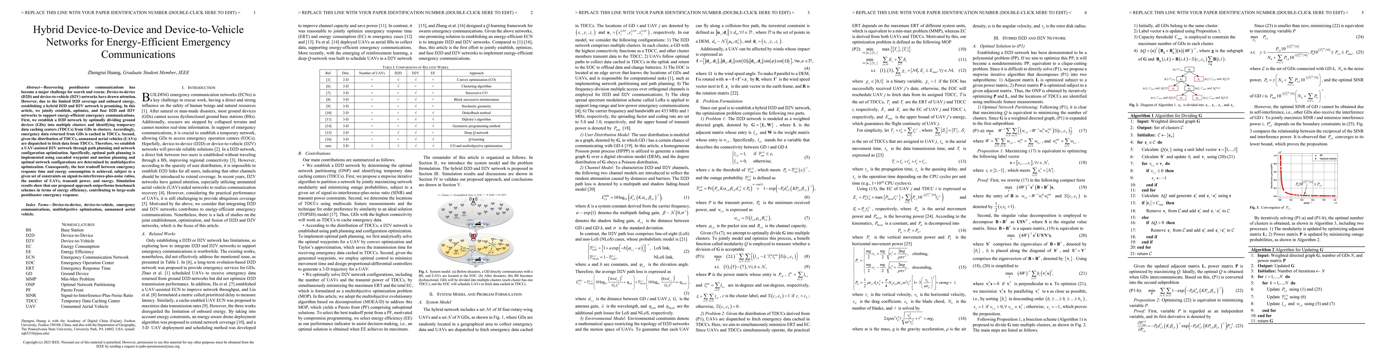 Thumbnail for Hybrid Device-to-Device and Device-to-Vehicle Networks for
  Energy-Efficient Emergency Communications