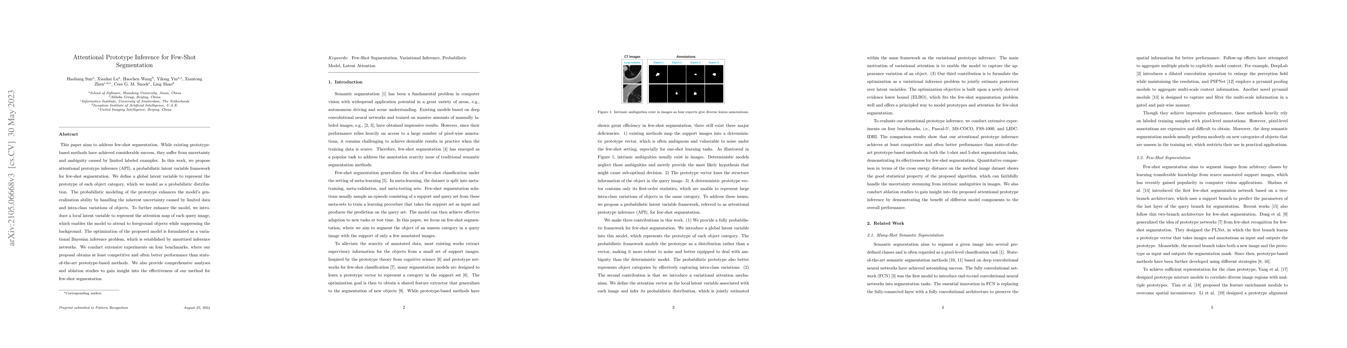 Thumbnail for Attentional Prototype Inference for Few-Shot Segmentation