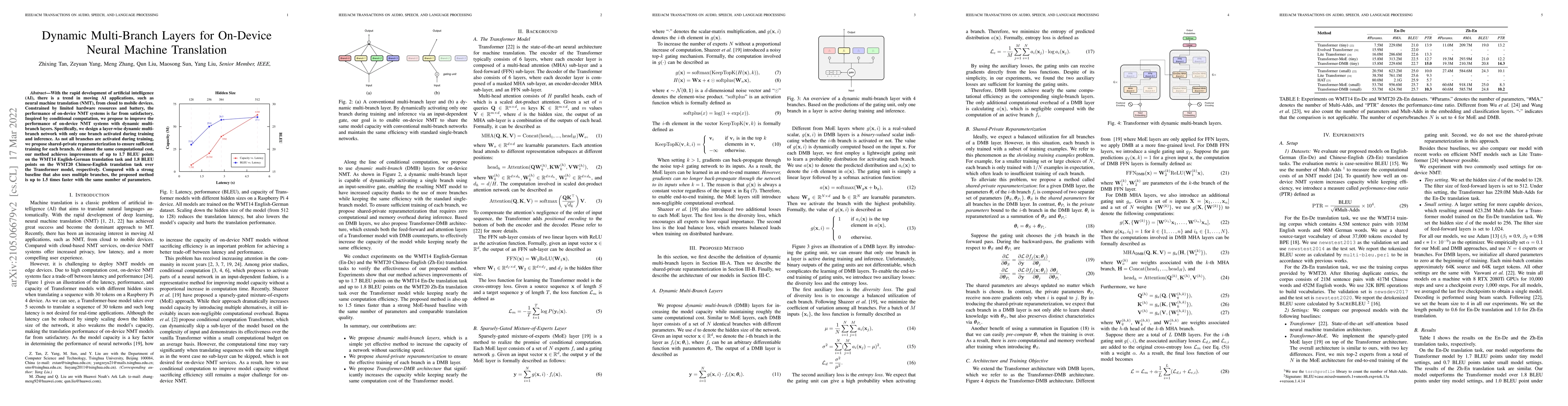 Thumbnail for Dynamic Multi-Branch Layers for On-Device Neural Machine Translation
