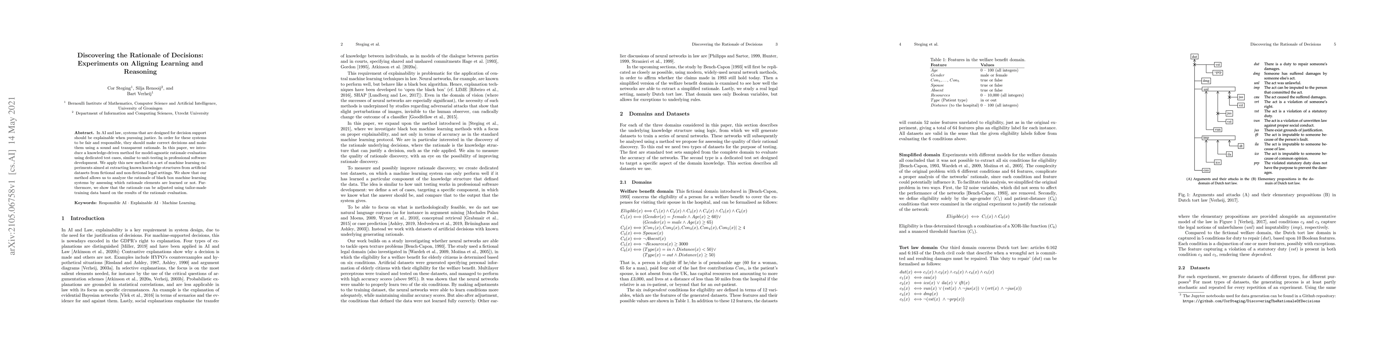 Thumbnail for Discovering the Rationale of Decisions: Experiments on Aligning Learning
  and Reasoning
