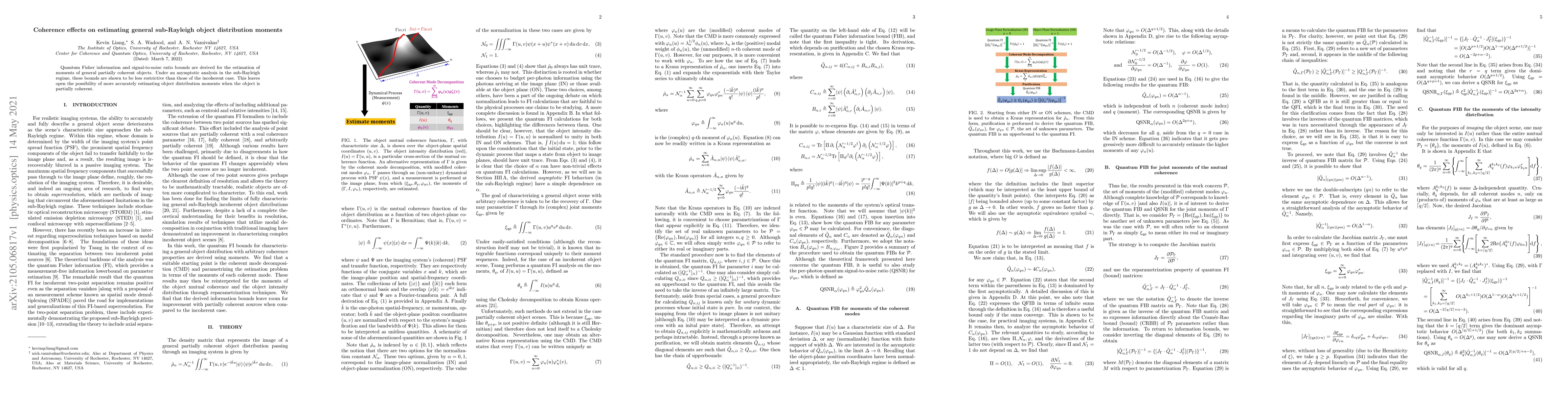 Thumbnail for Coherence effects on estimating general sub-Rayleigh object distribution
  moments