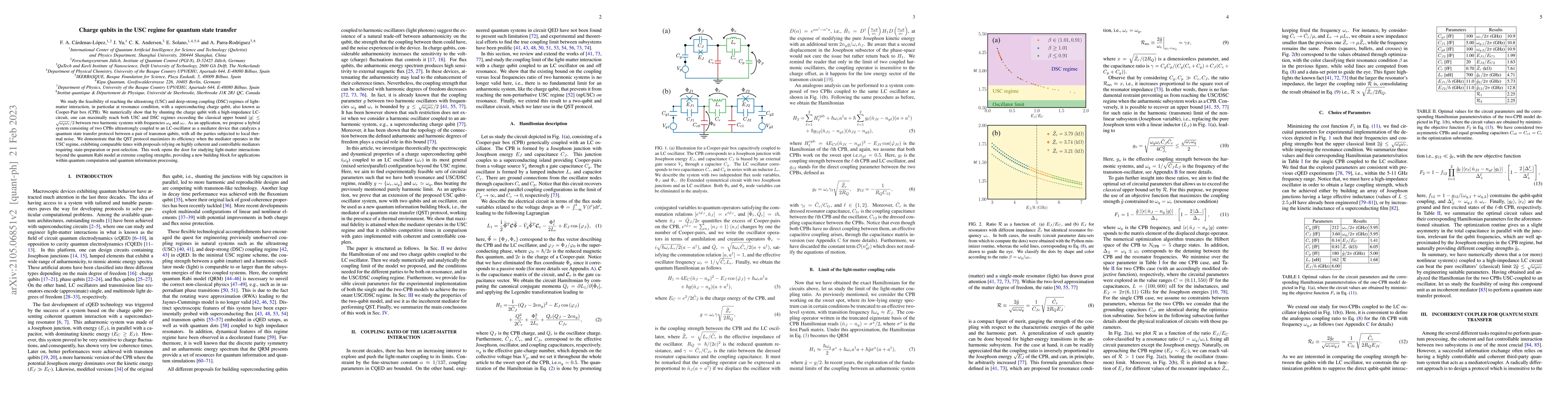 Thumbnail for Charge qubits in the USC regime for quantum state transfer