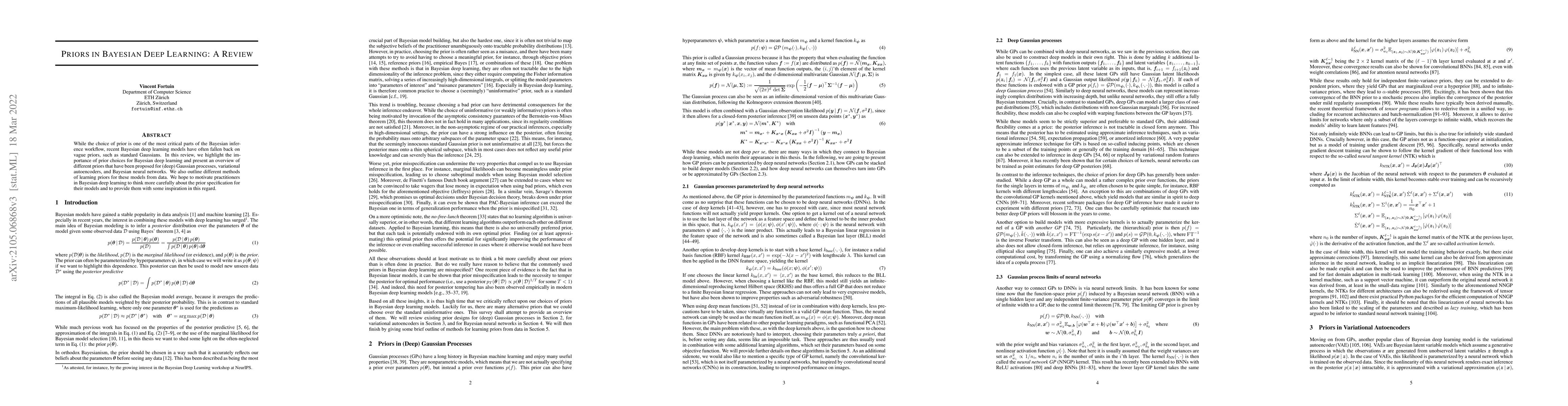 Thumbnail for Priors in Bayesian Deep Learning: A Review