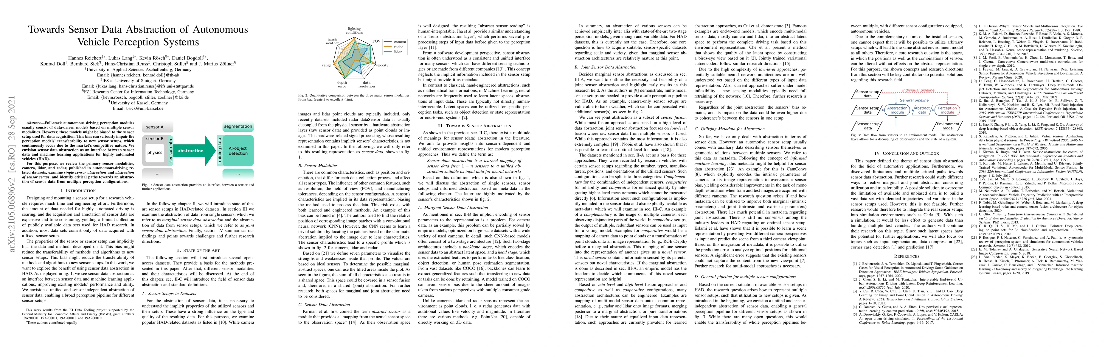 Thumbnail for Towards Sensor Data Abstraction of Autonomous Vehicle Perception Systems