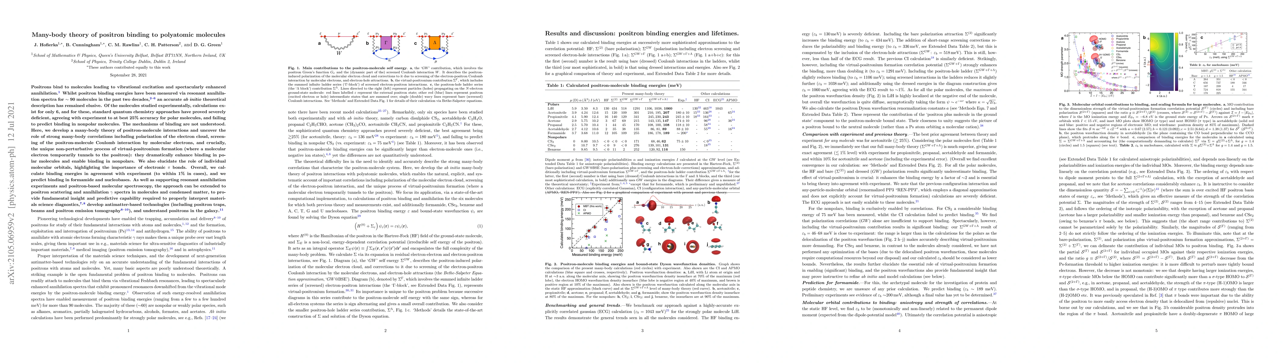Thumbnail for Many-body theory of positron binding in polyatomic molecules