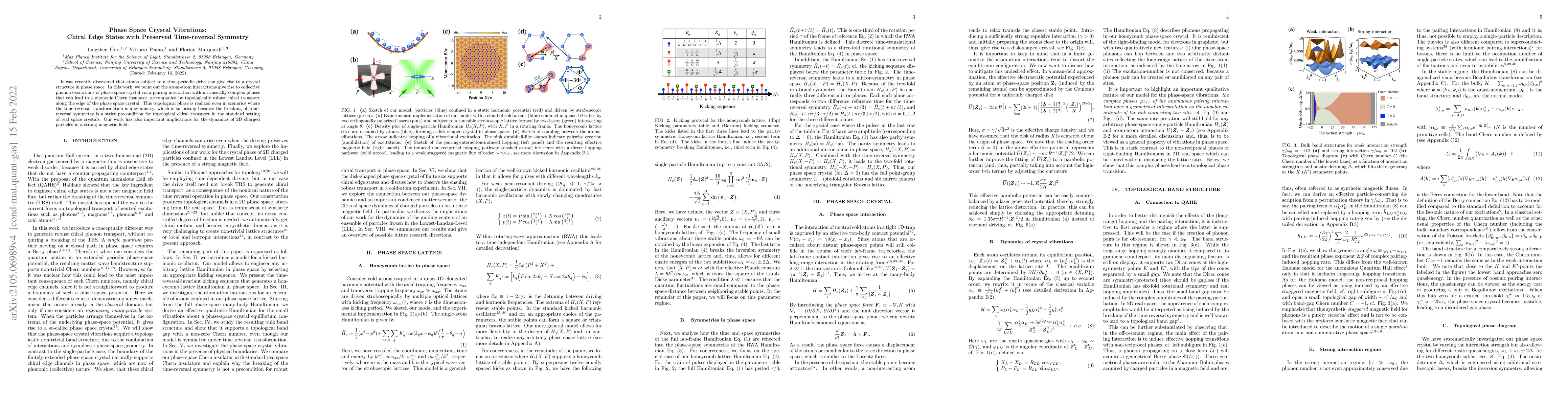 Thumbnail for Phase Space Crystal Vibrations: Chiral Edge States with Preserved
  Time-reversal Symmetry