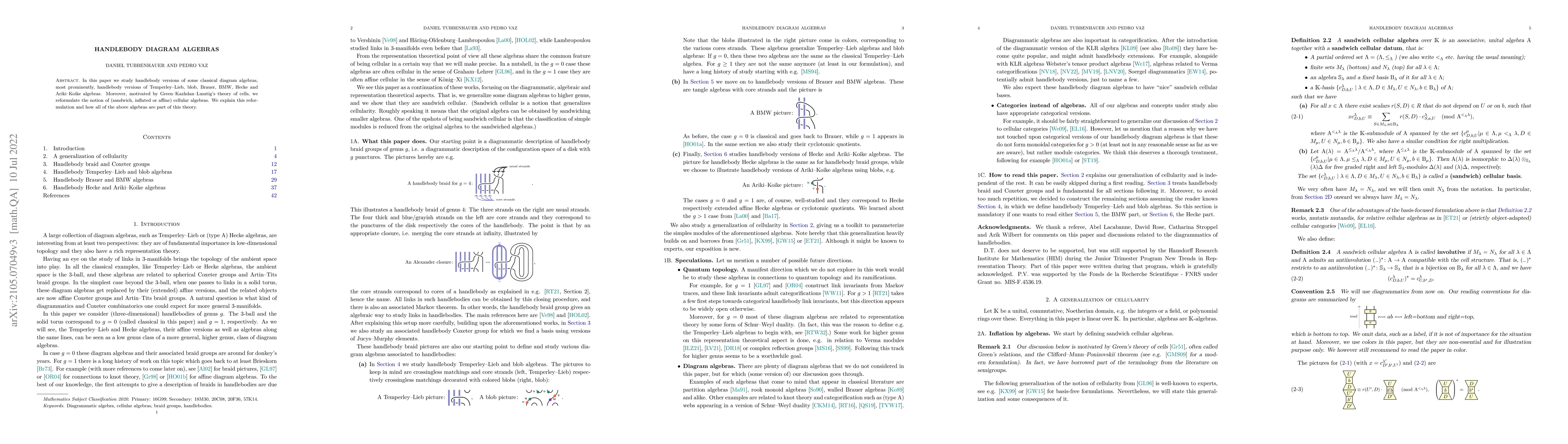 Thumbnail for Handlebody diagram algebras