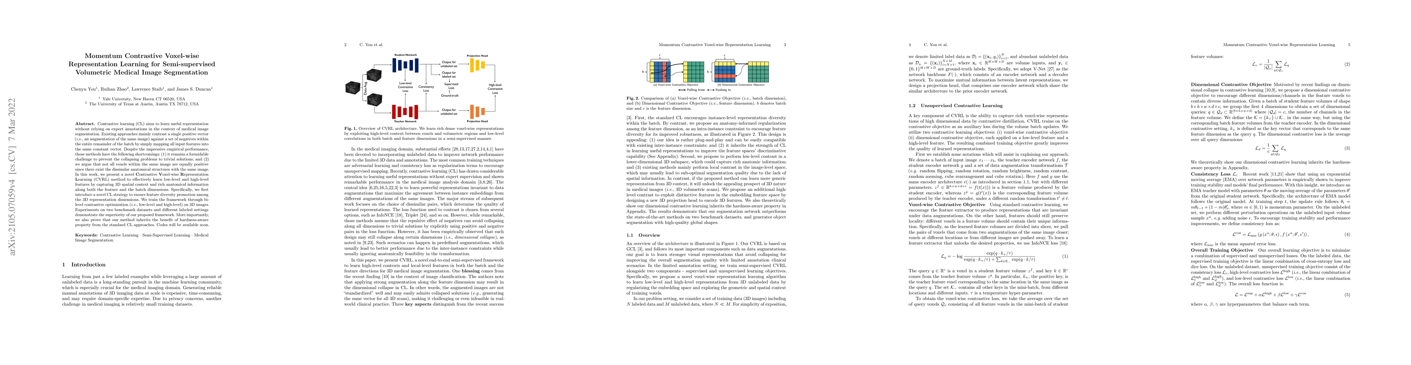 Thumbnail for Momentum Contrastive Voxel-wise Representation Learning for
  Semi-supervised Volumetric Medical Image Segmentation
