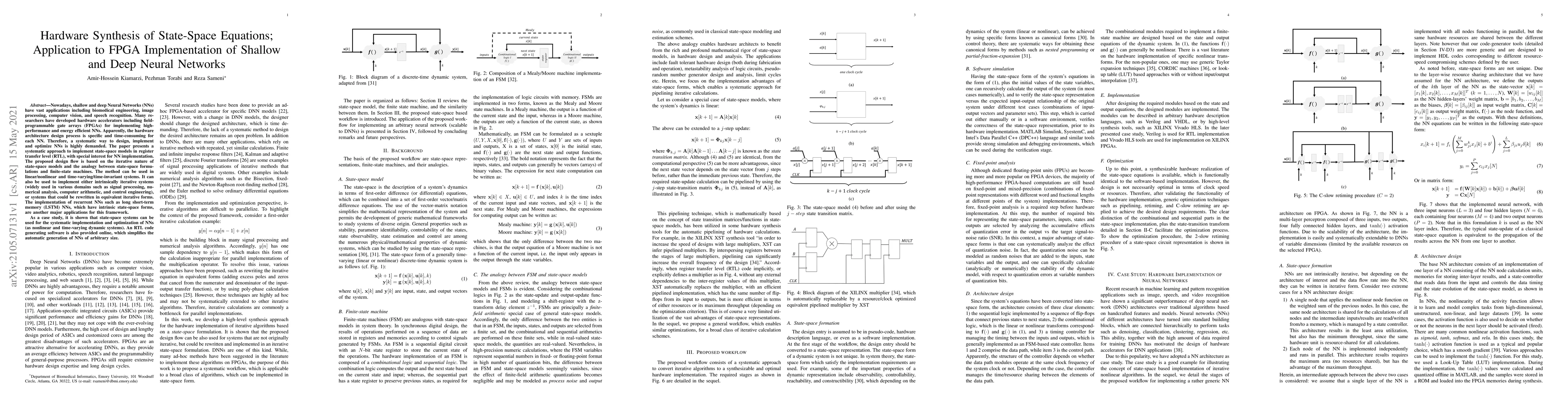 Thumbnail for Hardware Synthesis of State-Space Equations; Application to FPGA
  Implementation of Shallow and Deep Neural Networks