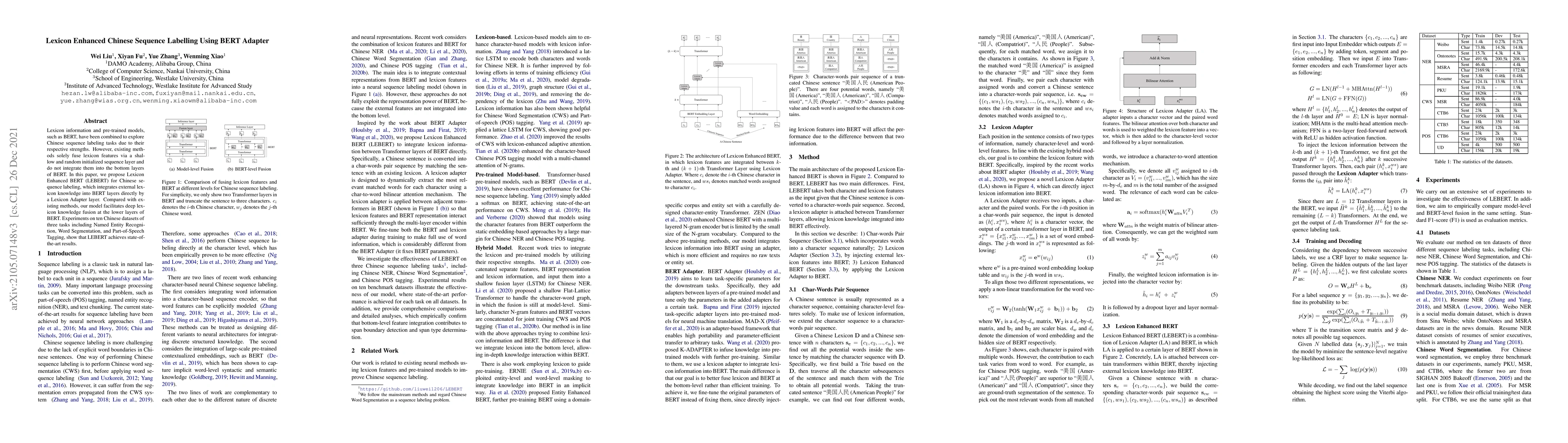 Thumbnail for Lexicon Enhanced Chinese Sequence Labeling Using BERT Adapter