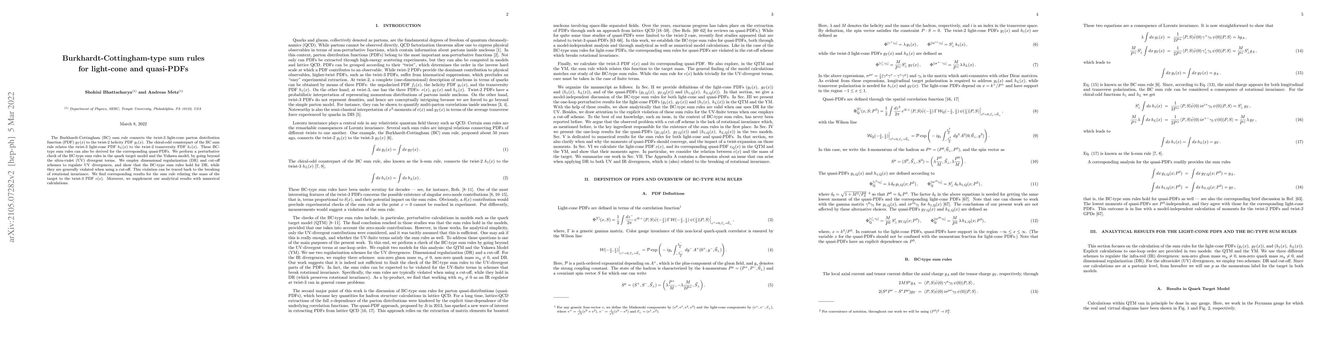Thumbnail for Burkhardt-Cottingham-type sum rules for light-cone and quasi-PDFs