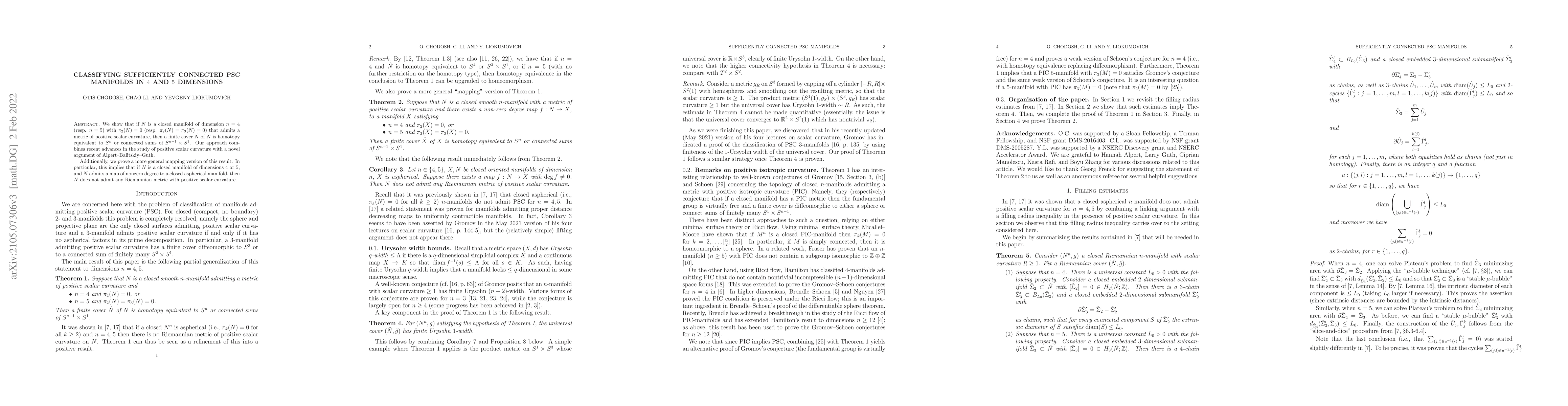 Thumbnail for Classifying sufficiently connected PSC manifolds in $4$ and $5$
  dimensions