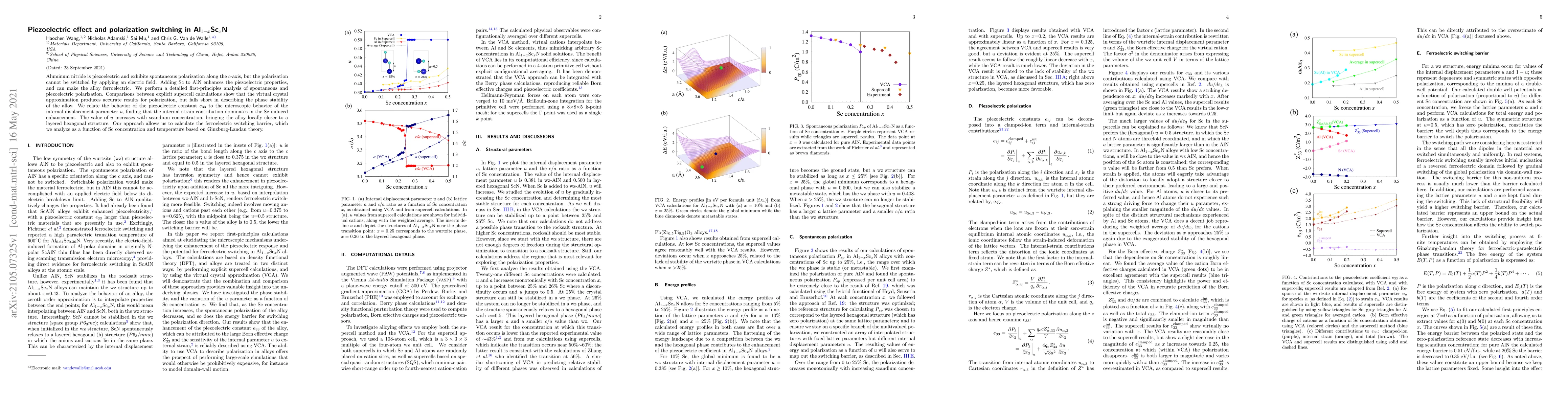 Thumbnail for Piezoelectric effect and polarization switching in Al$_{1-x}$Sc$_x$N
