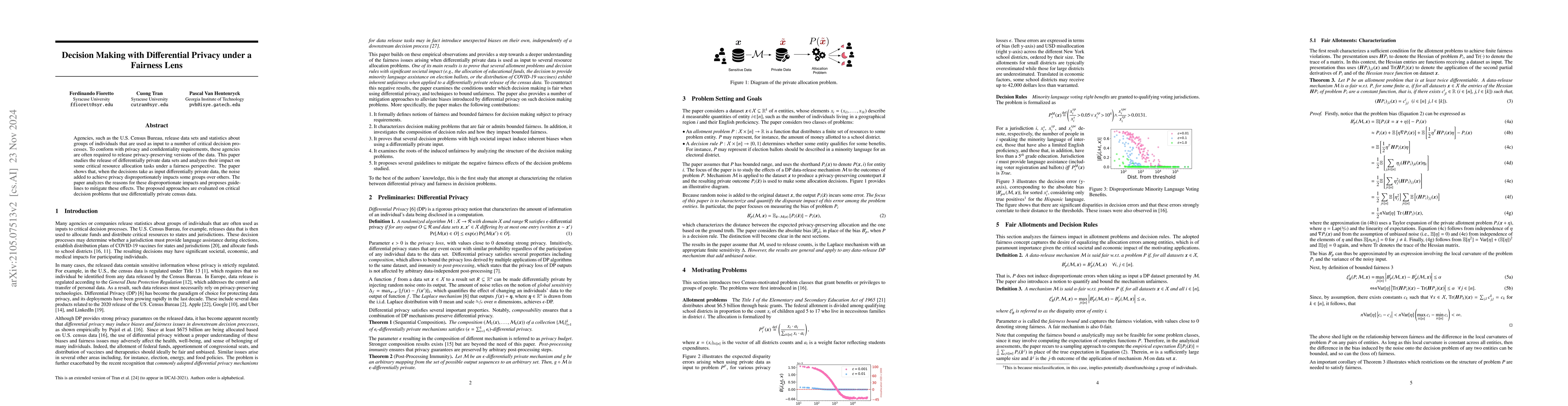 Thumbnail for Decision Making with Differential Privacy under a Fairness Lens
