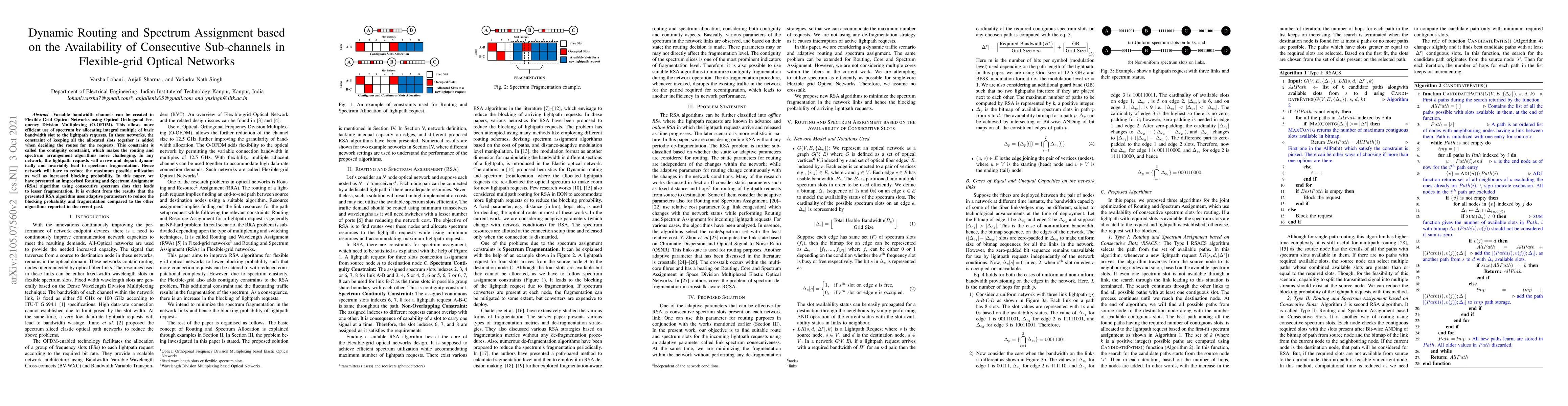 Thumbnail for Dynamic Routing and Spectrum Assignment based on the Availability of
  Consecutive Sub-channels in Flexi-grid Optical Networks