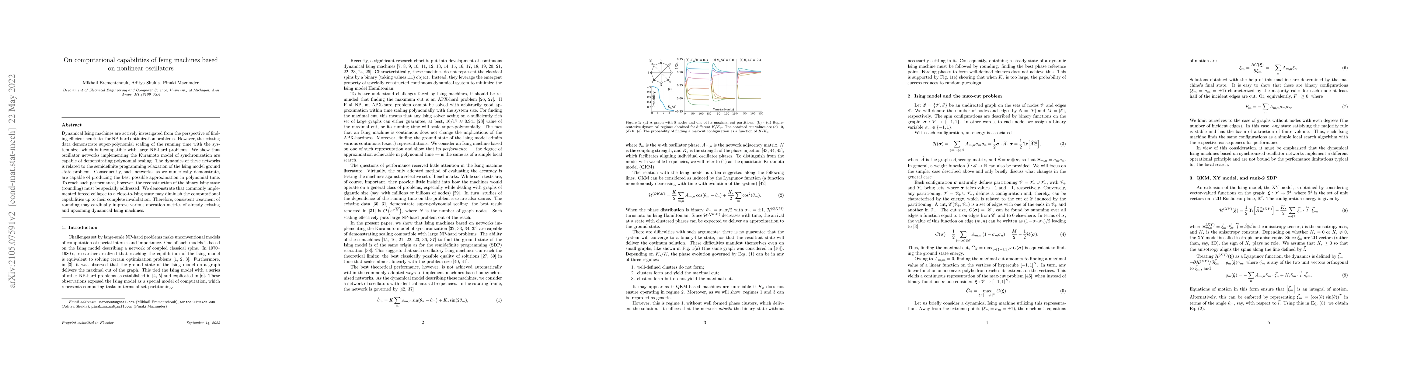Thumbnail for On computational capabilities of Ising machines based on nonlinear
  oscillators,