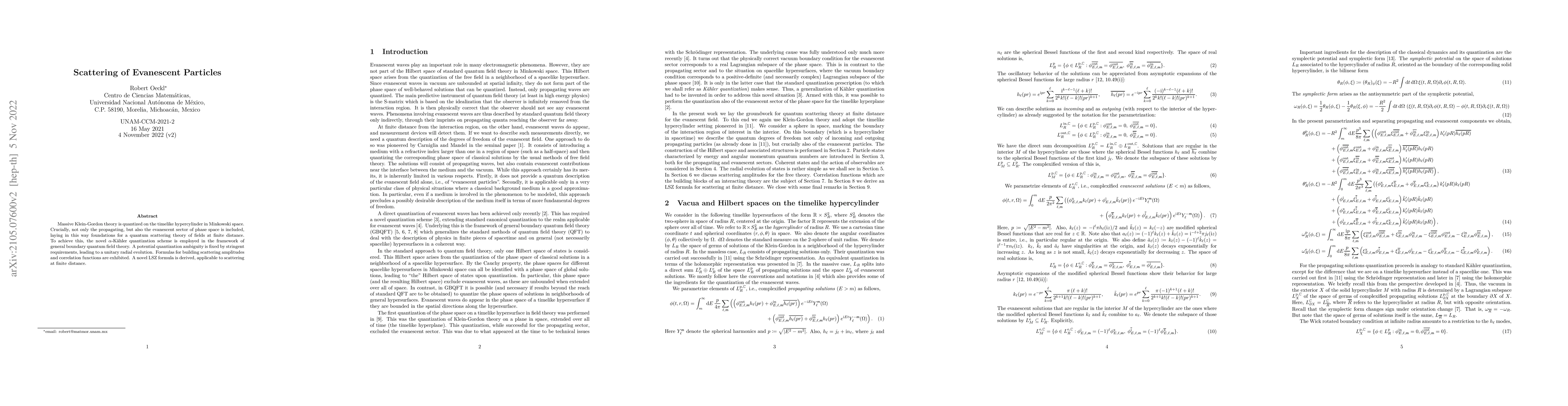 Thumbnail for Scattering of Evanescent Particles