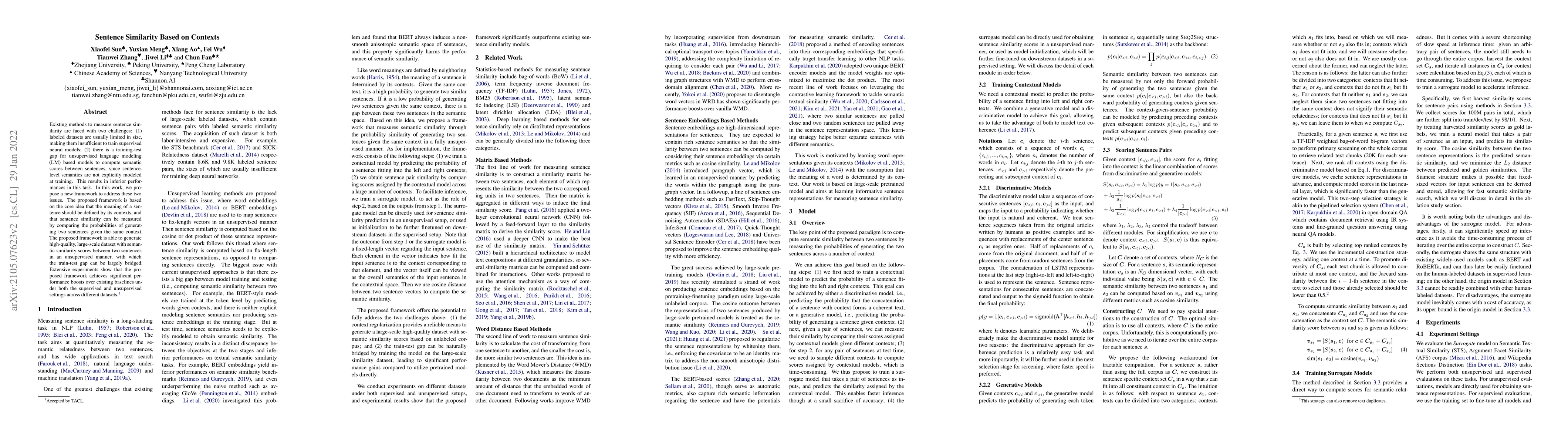 Thumbnail for Sentence Similarity Based on Contexts