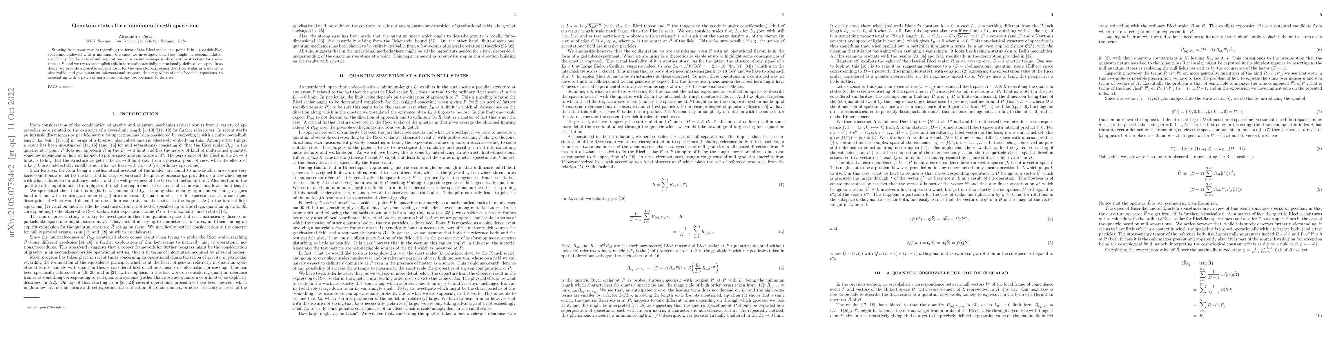 Thumbnail for Quantum states for a minimum-length spacetime