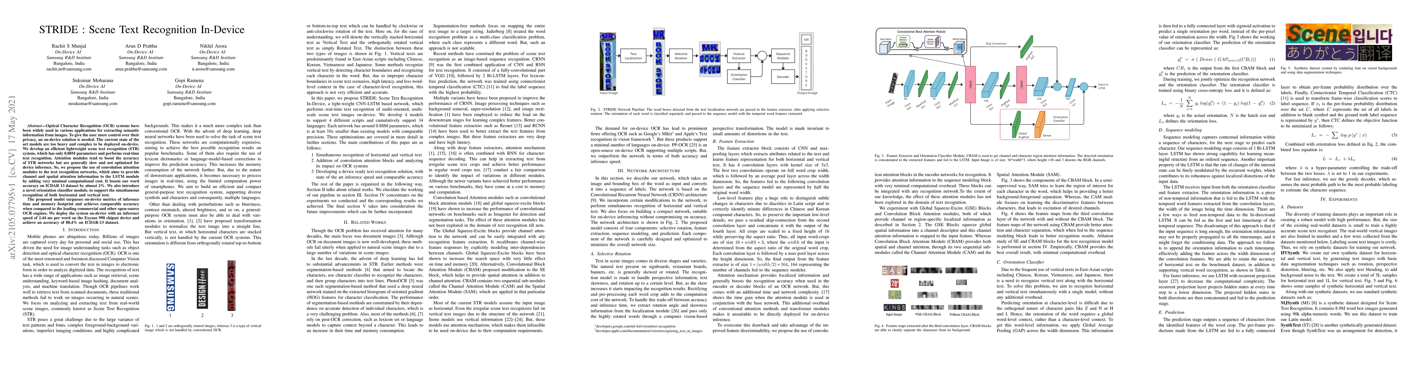 Thumbnail for STRIDE : Scene Text Recognition In-Device