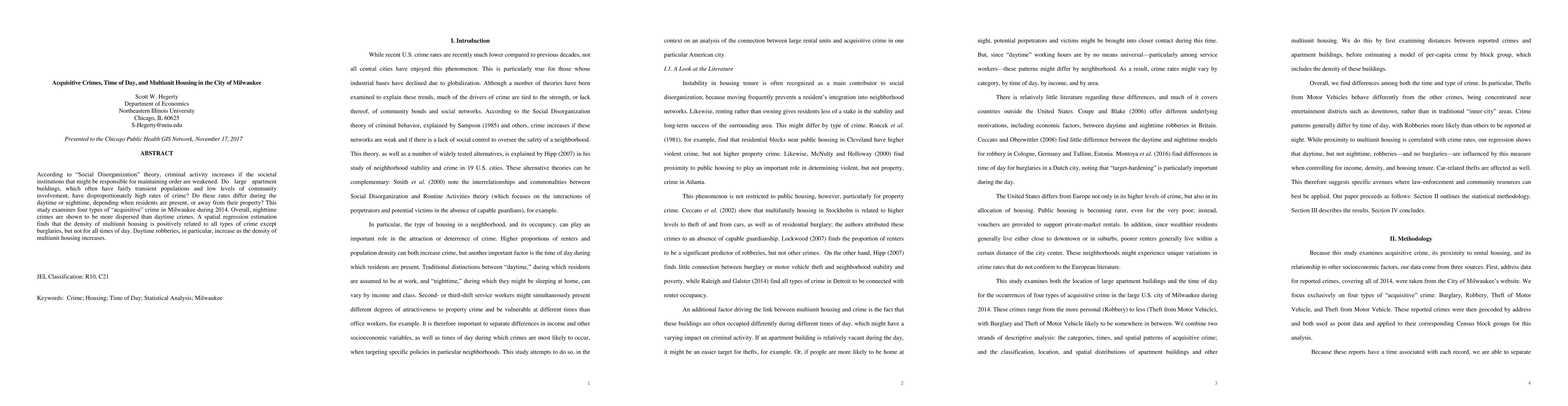 Thumbnail for Acquisitive Crimes, Time of Day, and Multiunit Housing in the City of
  Milwaukee