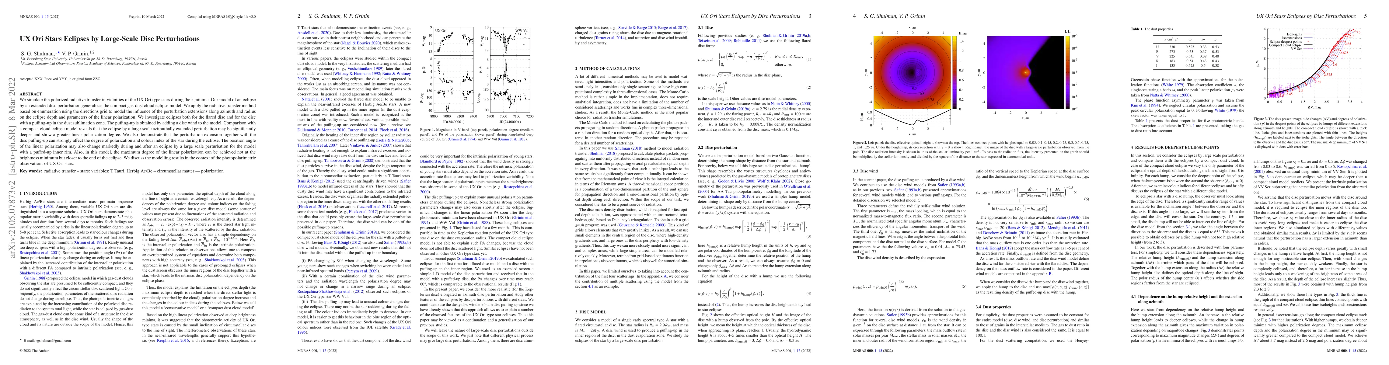 Thumbnail for UX Ori Stars Eclipses by Large-Scale Disc Perturbations