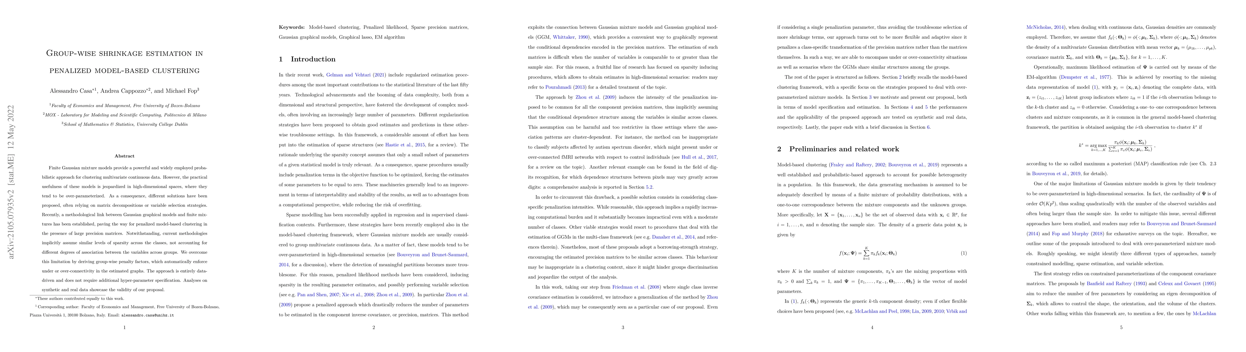 Thumbnail for Group-wise shrinkage estimation in penalized model-based clustering