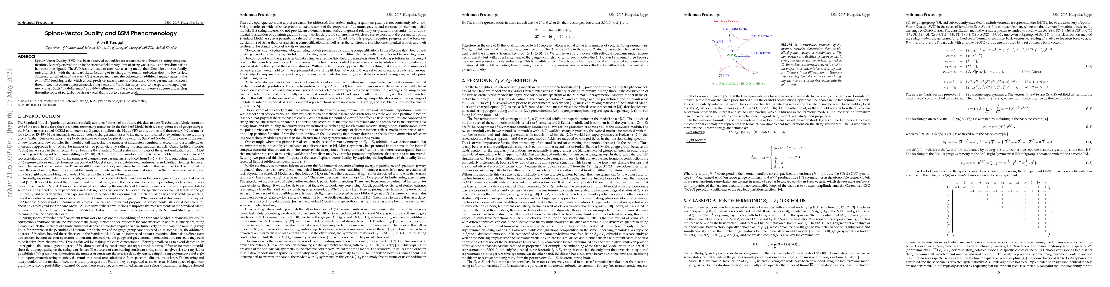 Thumbnail for Spinor-Vector Duality and BSM Phenomenology