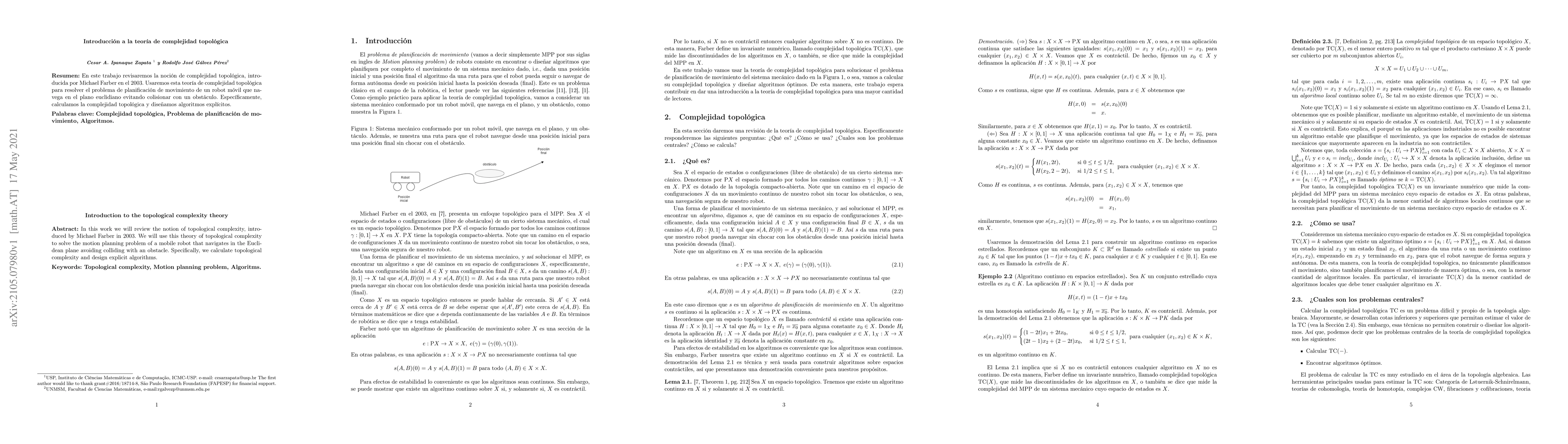 Thumbnail for Introducci\'on a la teor\'ia de complejidad topol\'ogica