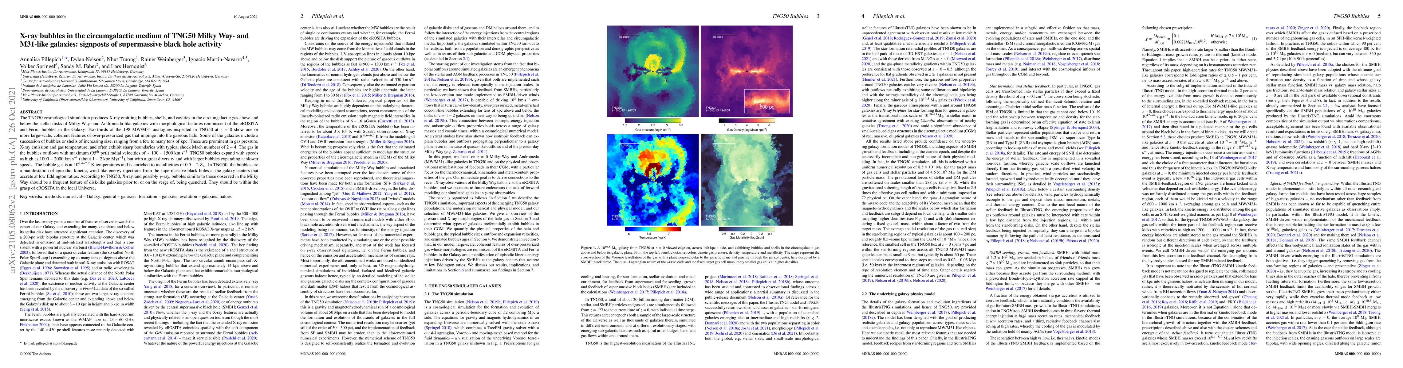 Thumbnail for X-ray bubbles in the circumgalactic medium of TNG50 Milky Way- and
  M31-like galaxies: signposts of supermassive black hole activity
