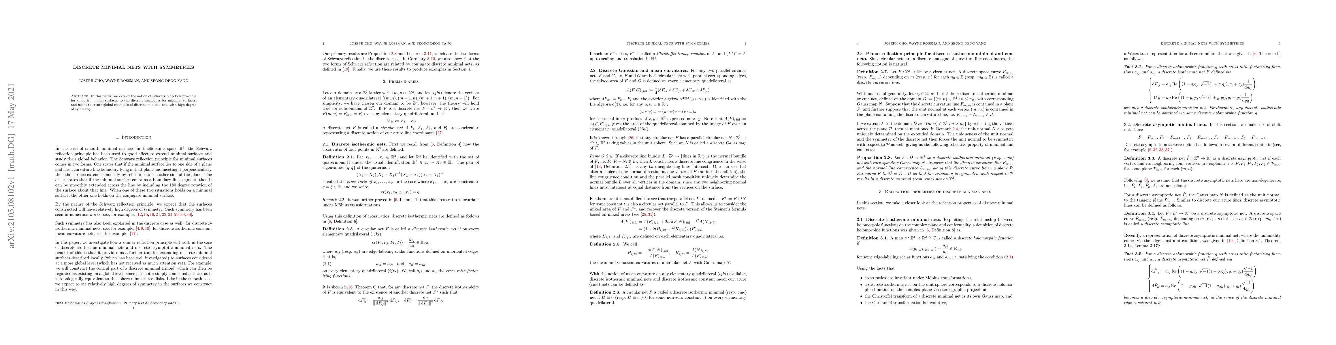 Thumbnail for Discrete minimal nets with symmetries