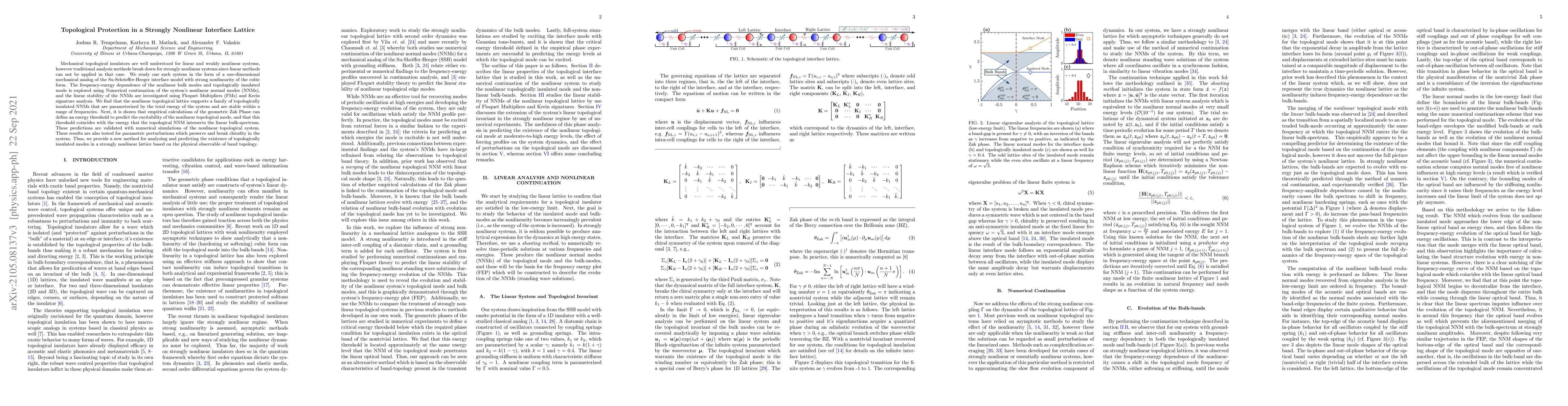 Thumbnail for Topological Protection in a Strongly Nonlinear Interface Lattice