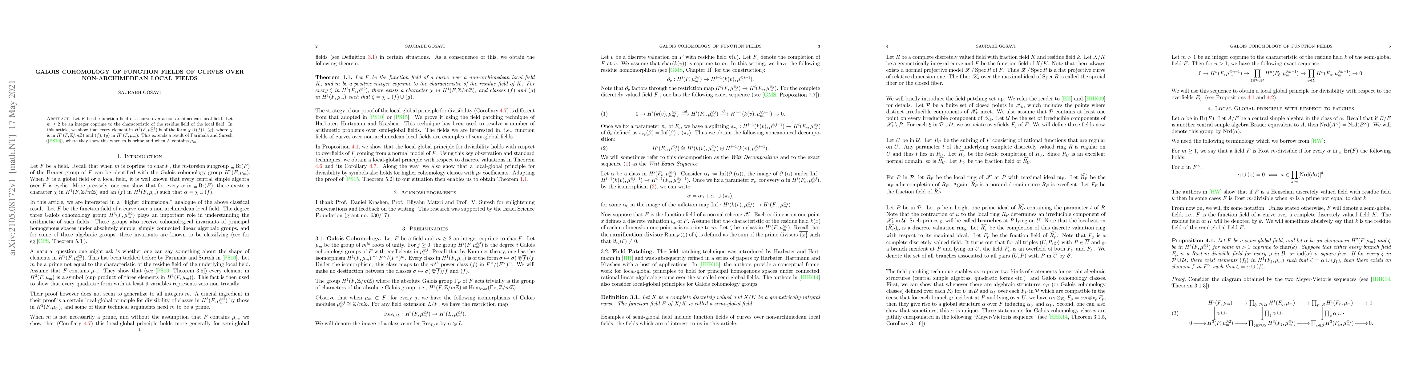 Thumbnail for Galois Cohomology of Function Fields of Curves over Non-archimedean
  Local Fields
