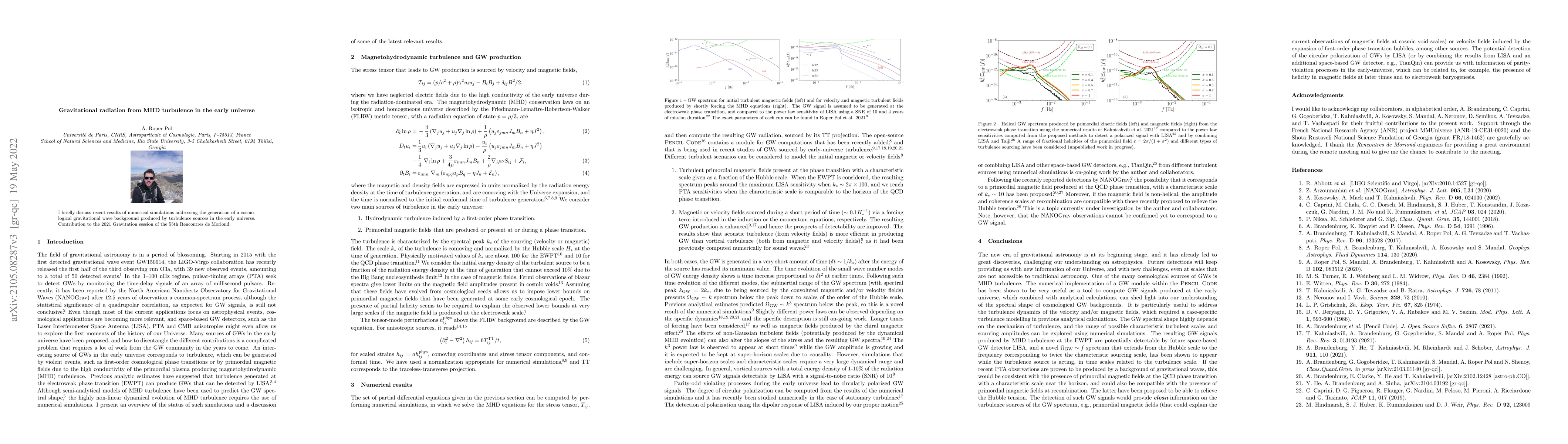Thumbnail for Gravitational radiation from MHD turbulence in the early universe