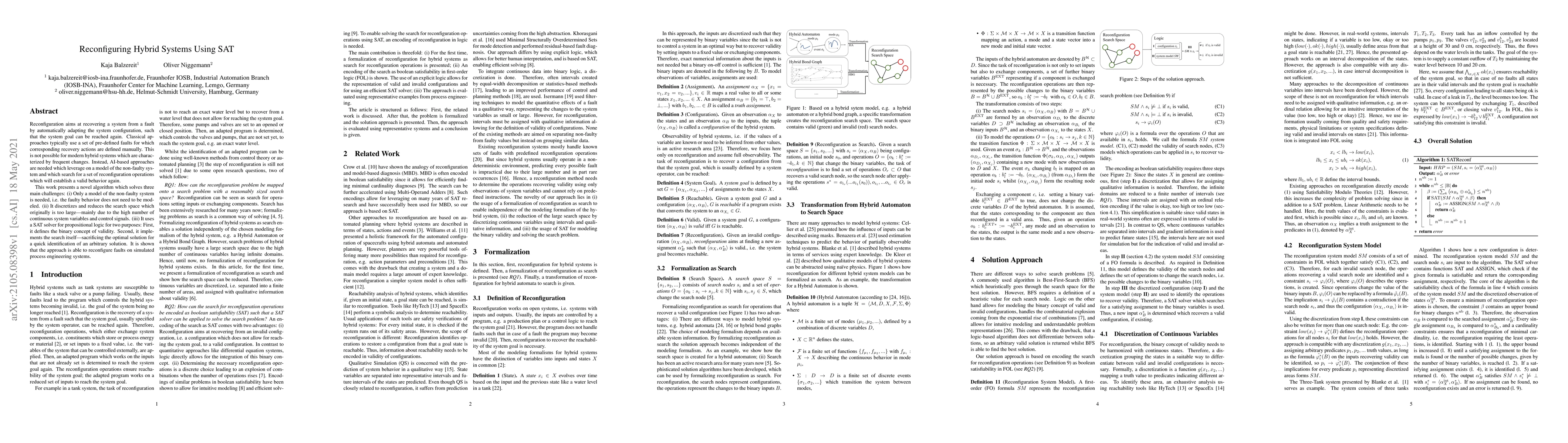 Thumbnail for Reconfiguring Hybrid Systems Using SAT