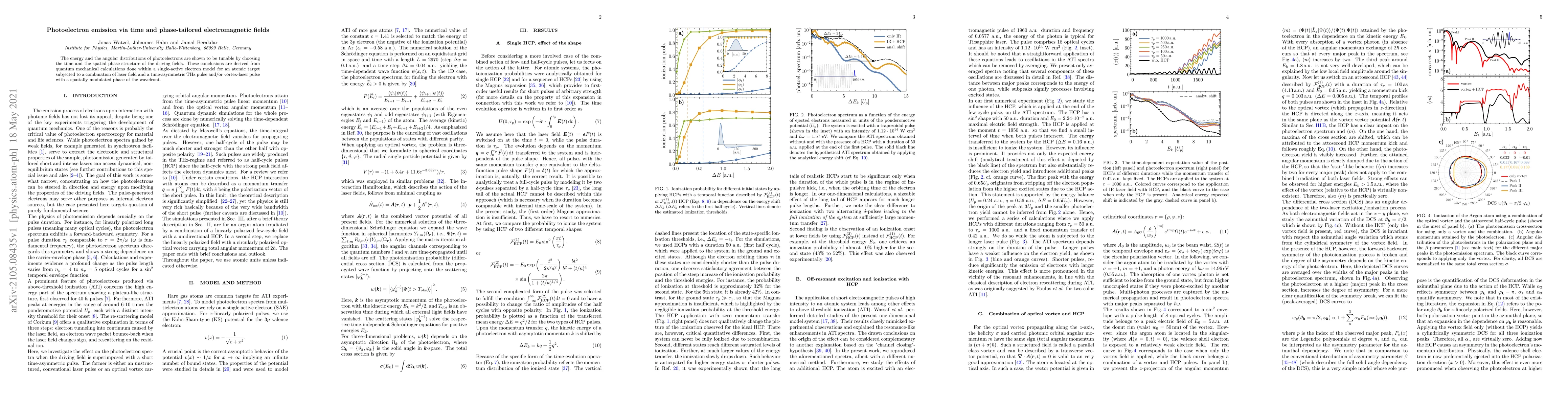 Thumbnail for Photoelectron emission via time and phase-tailored electromagnetic
  fields