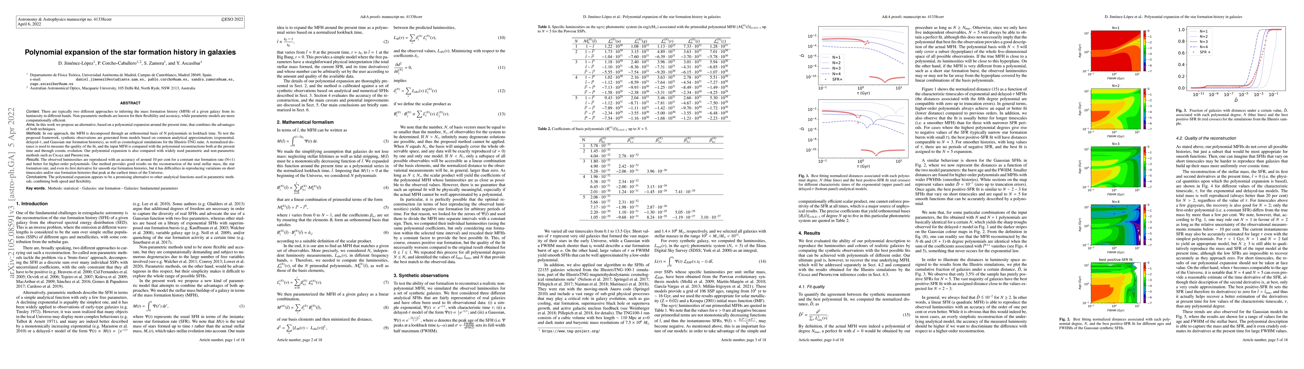 Thumbnail for Polynomial expansion of the star formation history in galaxies