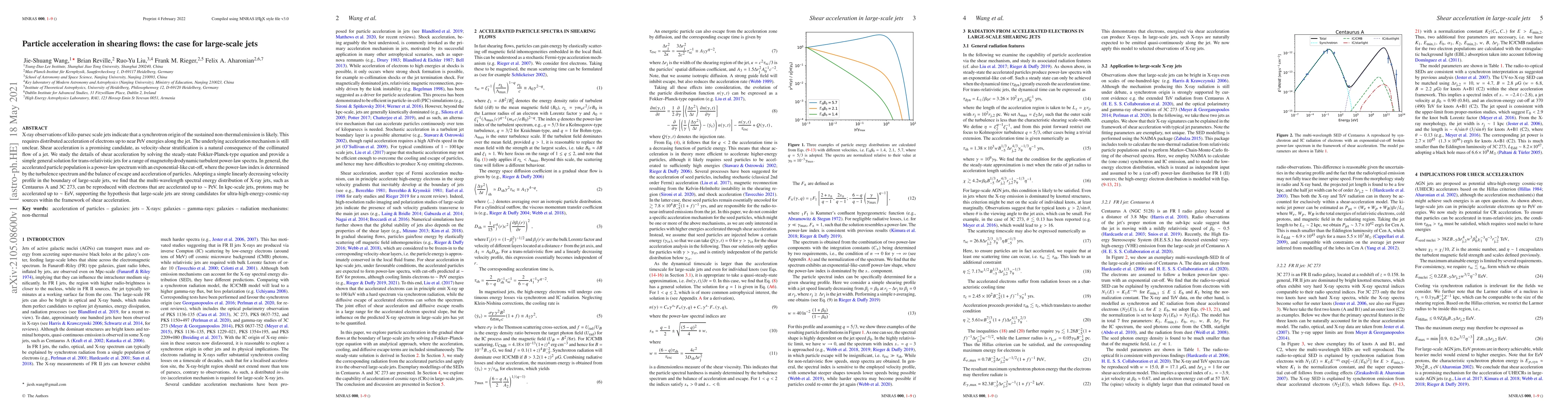 Thumbnail for Particle acceleration in shearing flows: the case for large-scale jets