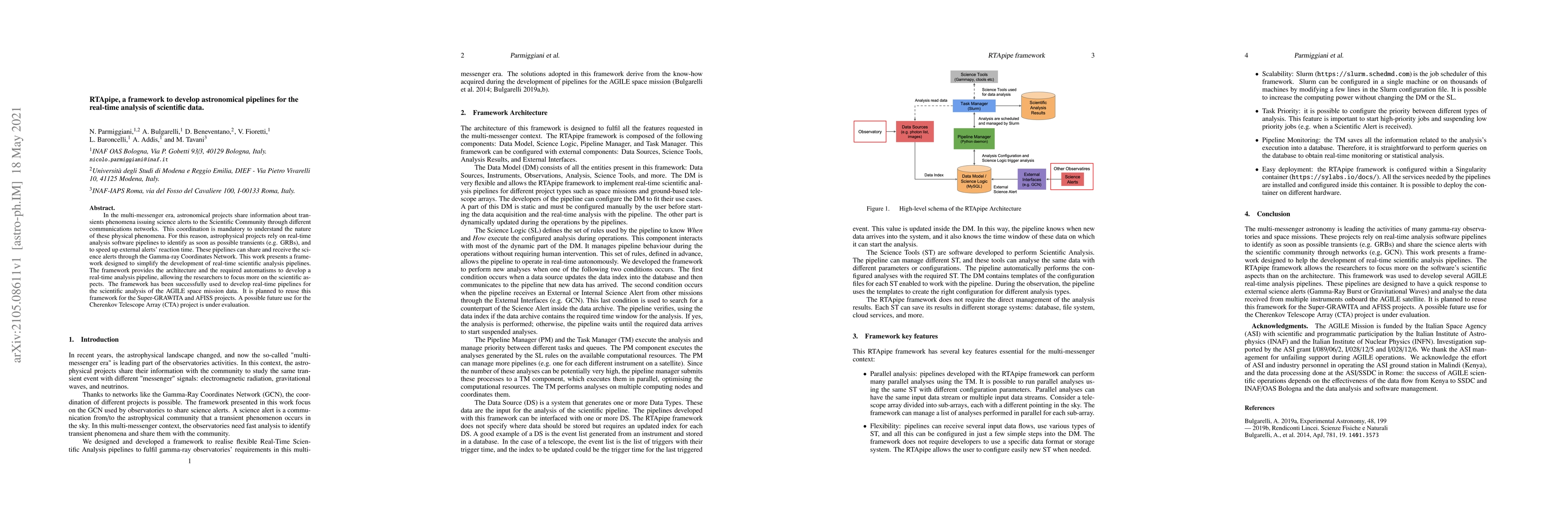 Thumbnail for RTApipe, a framework to develop astronomical pipelines for the real-time
  analysis of scientific data