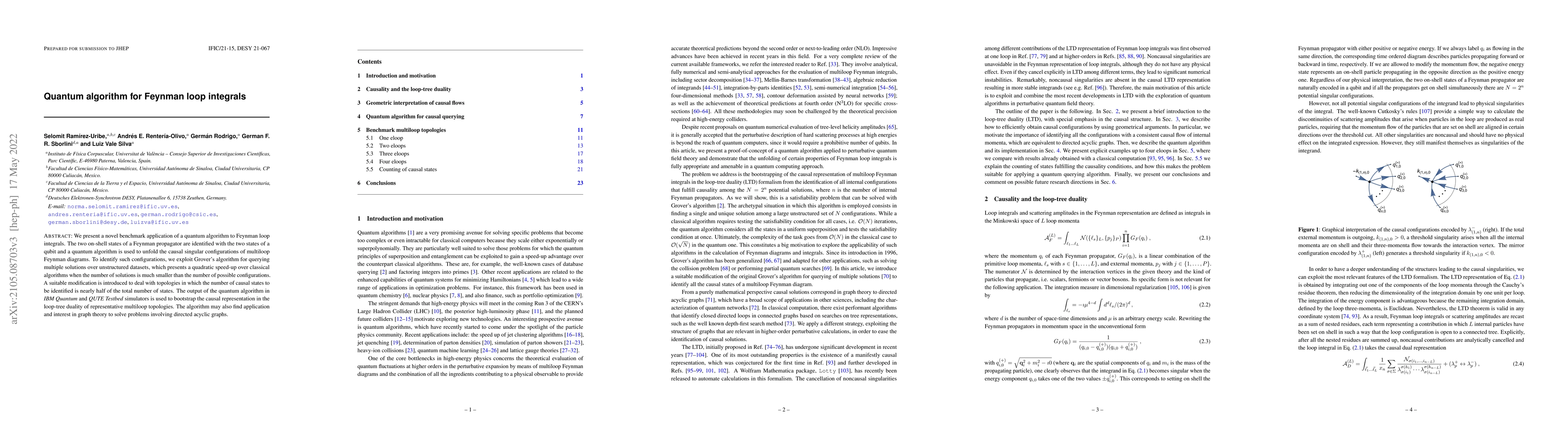 Thumbnail for Quantum algorithm for Feynman loop integrals