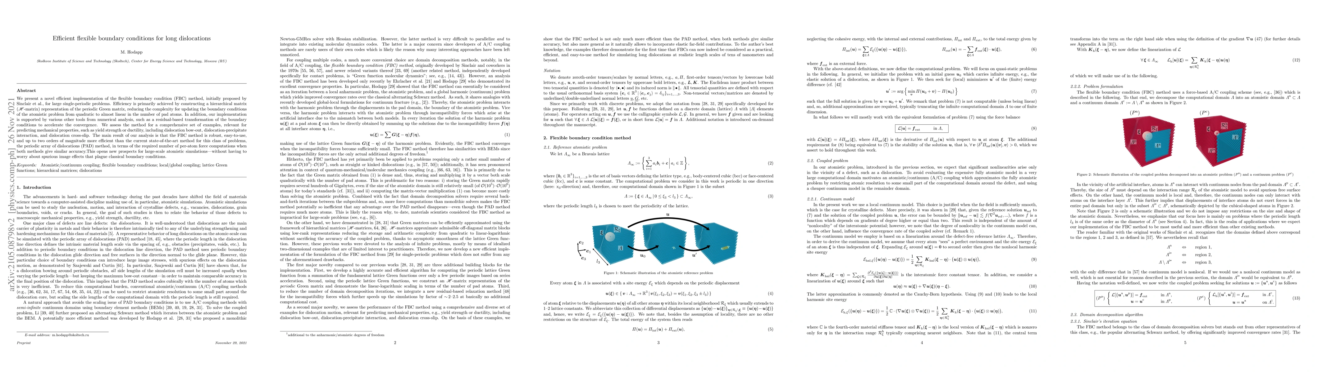 Thumbnail for Efficient flexible boundary conditions for long dislocations