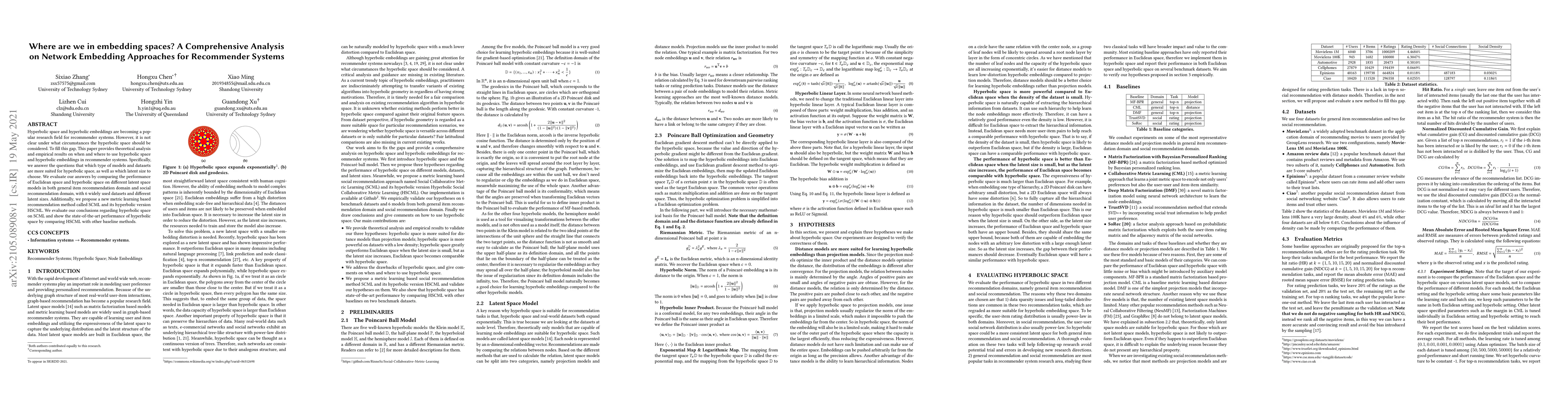 Thumbnail for Where are we in embedding spaces? A Comprehensive Analysis on Network
  Embedding Approaches for Recommender Systems