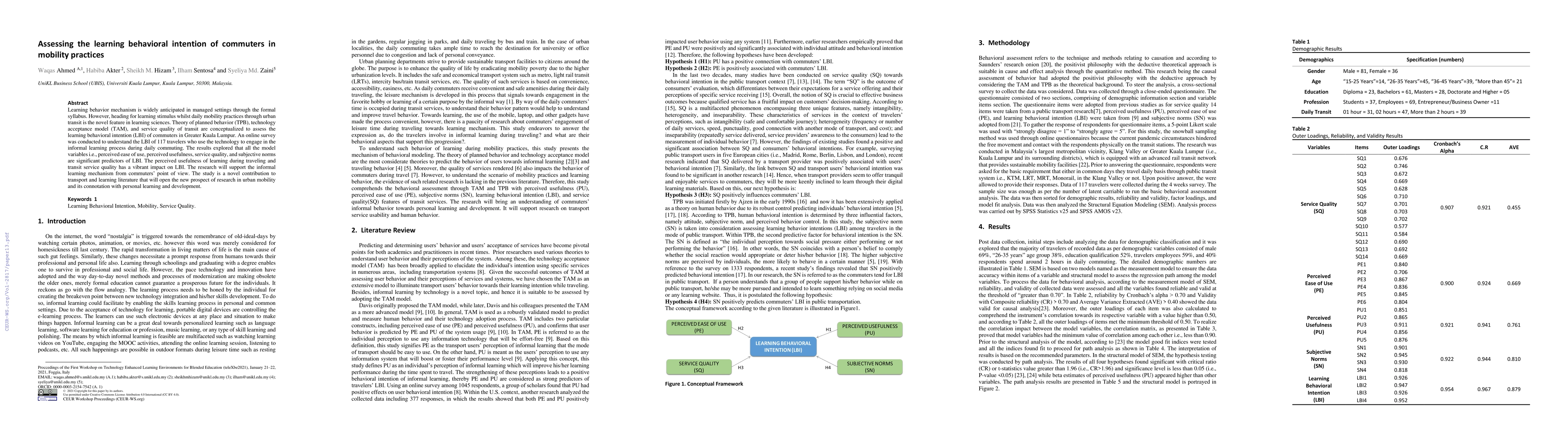 Thumbnail for Assessing the Learning Behavioral Intention of Commuters in Mobility
  Practices
